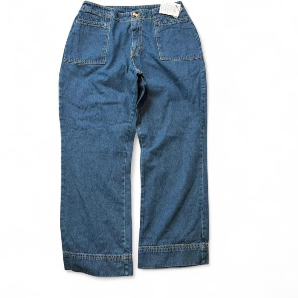 Vintage 90s Main Street Blues High Waist‎ Wide Leg Jeans